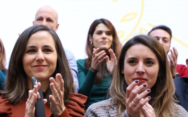 Las ministras de Derechos Sociales y de Igualdad, Ione Belarra e Irene Montero.