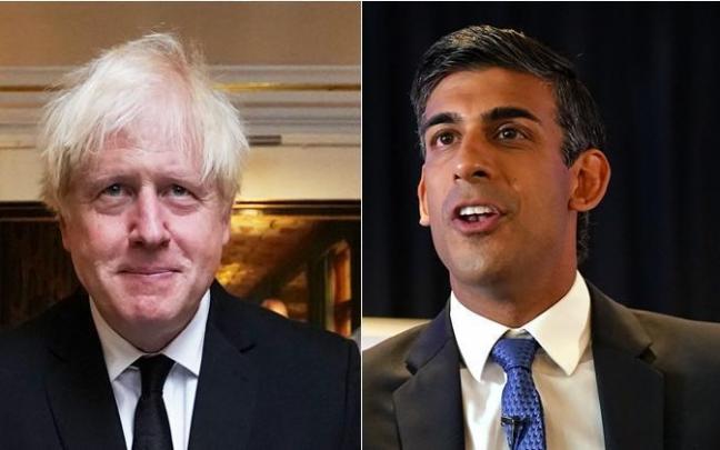 Boris Johnson y Rishi Sunak. Boris Johnson y Rishi Sunak.