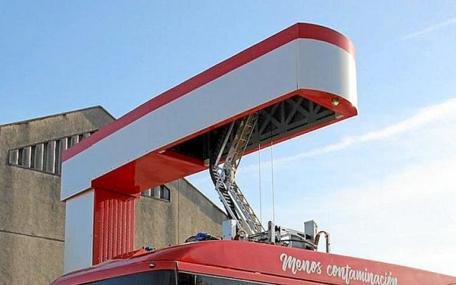 Uno de los autobuses eléctricos de Irunbus. | FOTO: N.G.