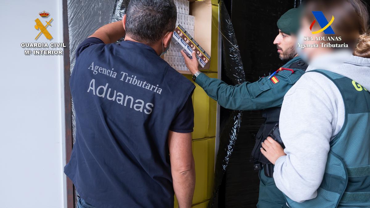 Cajetillas de tabaco intervenidas en la Operación Baserria.