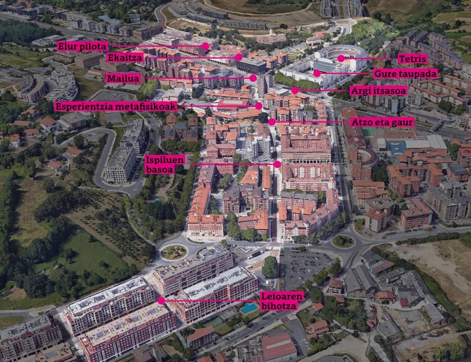 Mapa de los espectáculo en Leioa