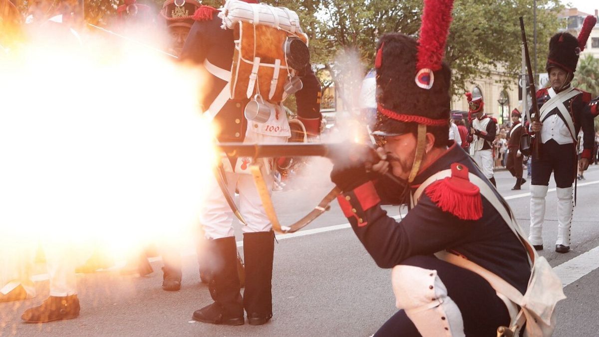 Recreación del asalto a la ciudad