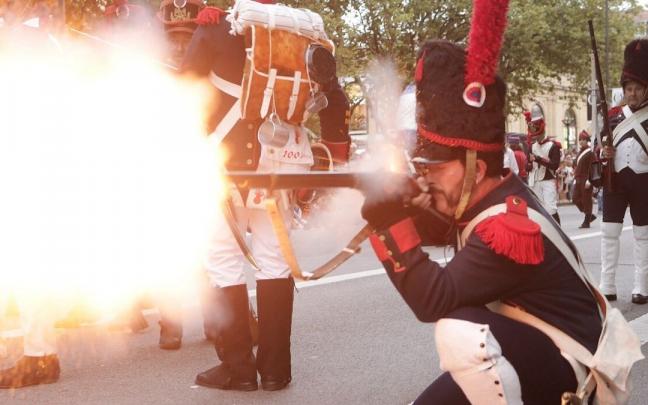 Recreación del asalto a la ciudad