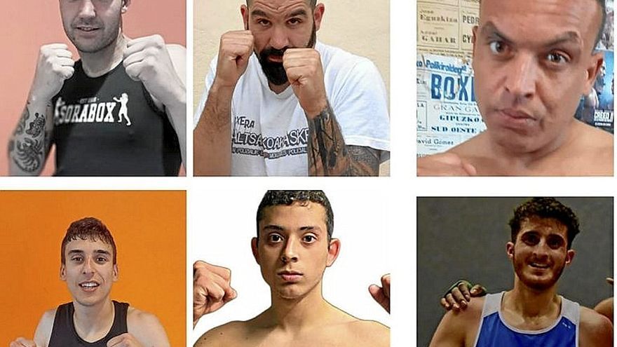 Seis de los boxeadores que tomarán parte en la velada. | FOTO: I.RODRÍGUEZ