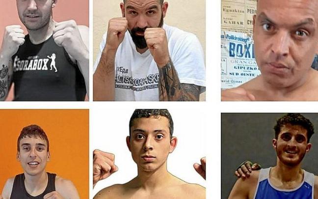 Seis de los boxeadores que tomarán parte en la velada. | FOTO: I.RODRÍGUEZ