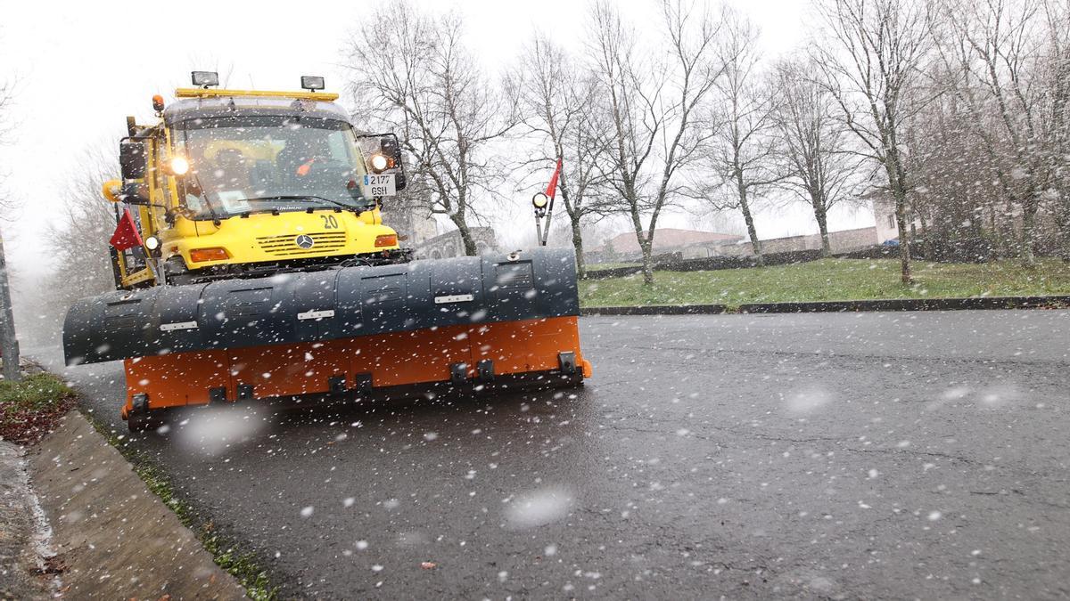 Primeros copos de nieve en Urkiola