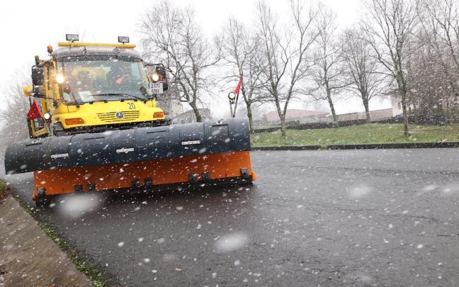 Primeros copos de nieve en Urkiola
