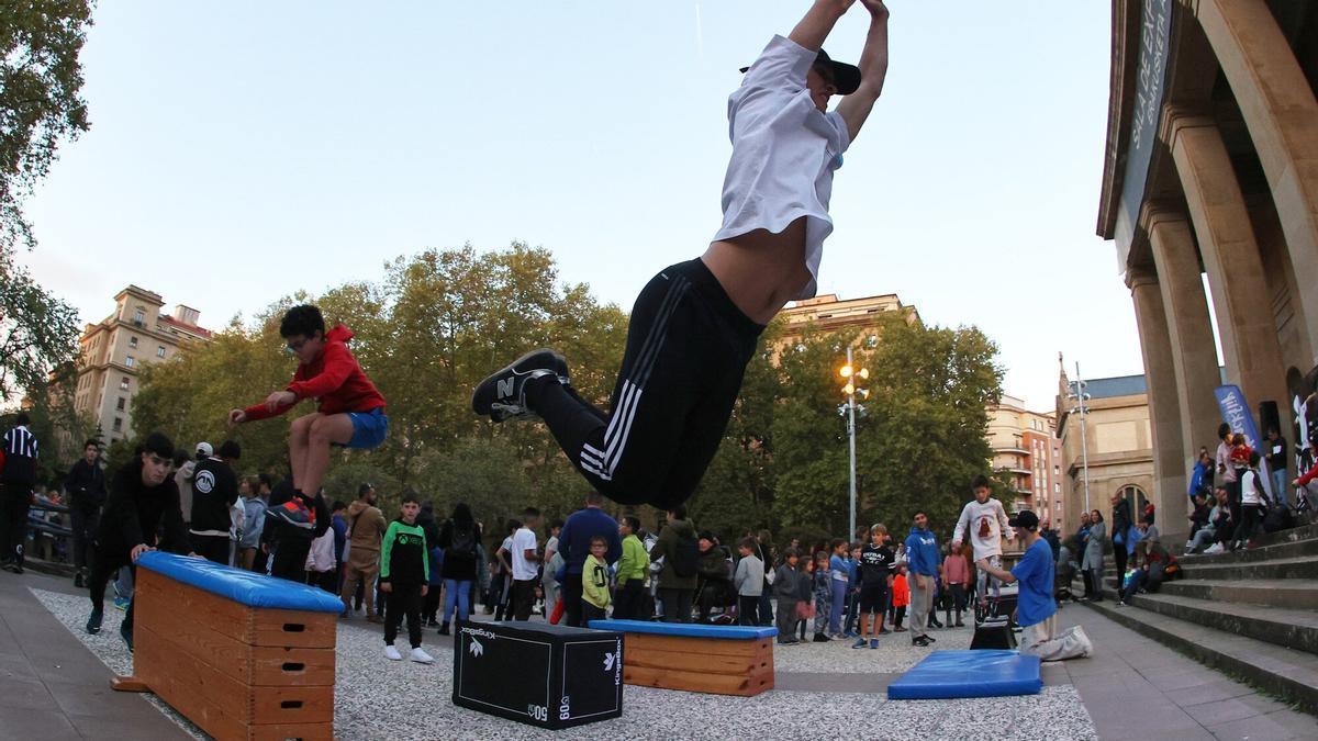 Parkour en el Navarra Arena