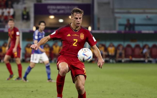 César Azpilicueta, en el partido ante Japón.