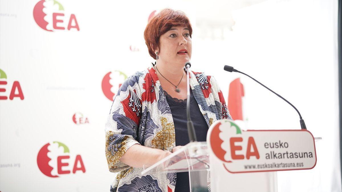 La secretaria general de Eusko Alkartasuna (EA), Eba Blanco.