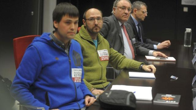 Reunión de representantes sindicales y empresarios del Metal vizcaino.