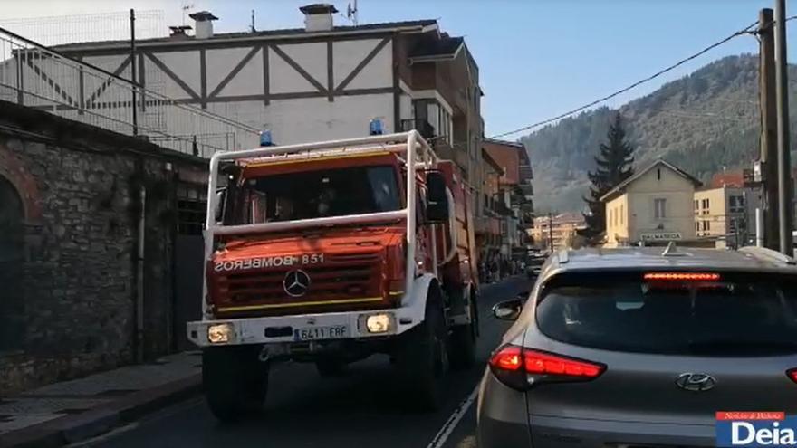 Gran incendio forestal en Balmaseda