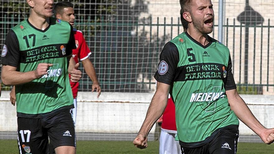 Ibiricu celebra el gol conseguido ayer.