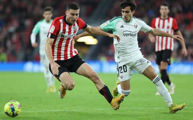 Imagen del último encuentro entre el Athletic y Osasuna. Imagen del último encuentro entre el Athletic y Osasuna.