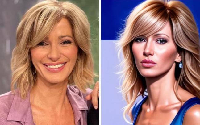 La Susanna Griso real y la creada con inteligencia artificial.