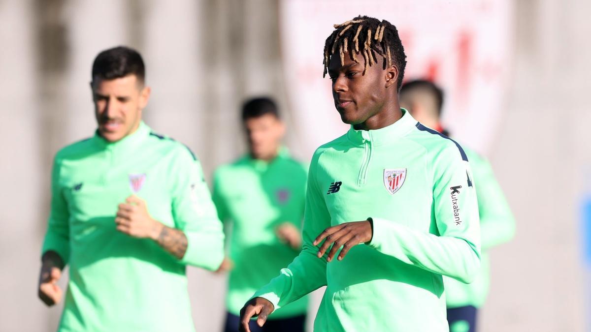 Nico Williams se ha entrenado a las órdenes de Vaverde
