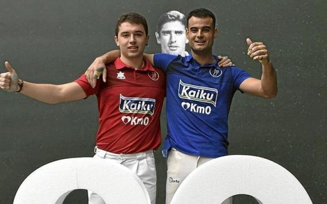 Díaz de Guereñu e Iribarren, los finalistas de pelota mano del Provincial.