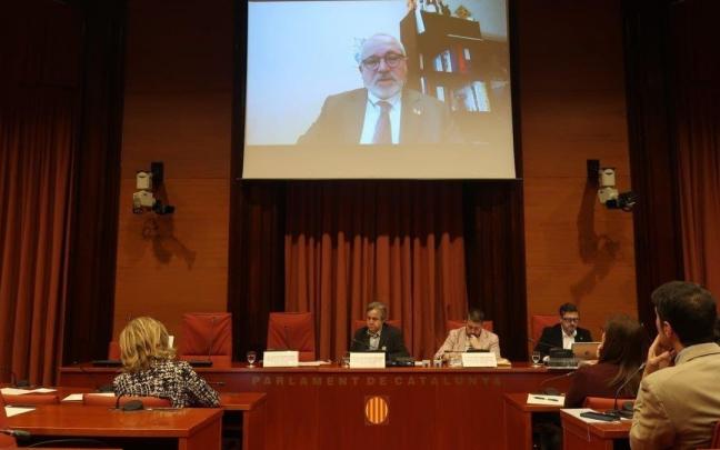 Llu&iacute;s Puig en la comisi&oacute;n del 155 en el Parlament.