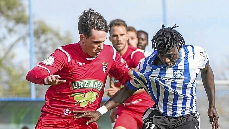 Lance del Alavés B-Tudelano de la pasada jornada.