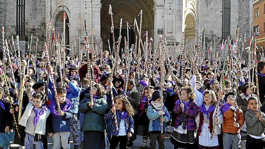 Los alumnos de la ikastola Lope de Larrea de Agurain.