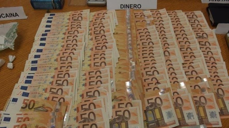 Imagen del dinero incautado