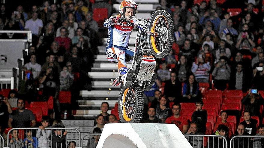 Toni Bou, en el Mundial de X-Trial en el Bizkaia Arena.