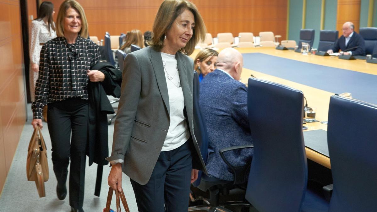 Carmen Adán, ayer miércoles en el Parlamento Vasco.