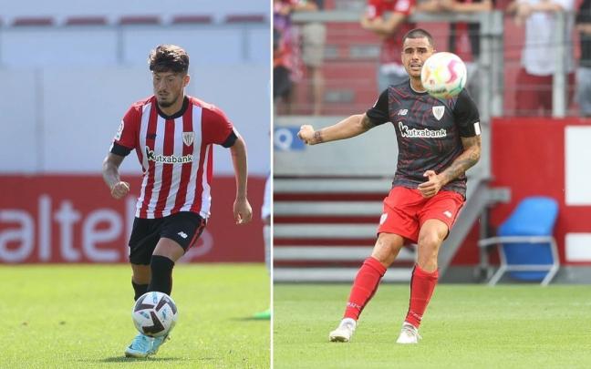 Vencedor conduce el balón ante el Alavés, en el último test de pretemporada, y Dani García intenta un pase en el amistoso ante el Mainz. Vencedor conduce el balón ante el Alavés, en el último test de pretemporada, y Dani García intenta un pase en el amistoso ante el Mainz.
