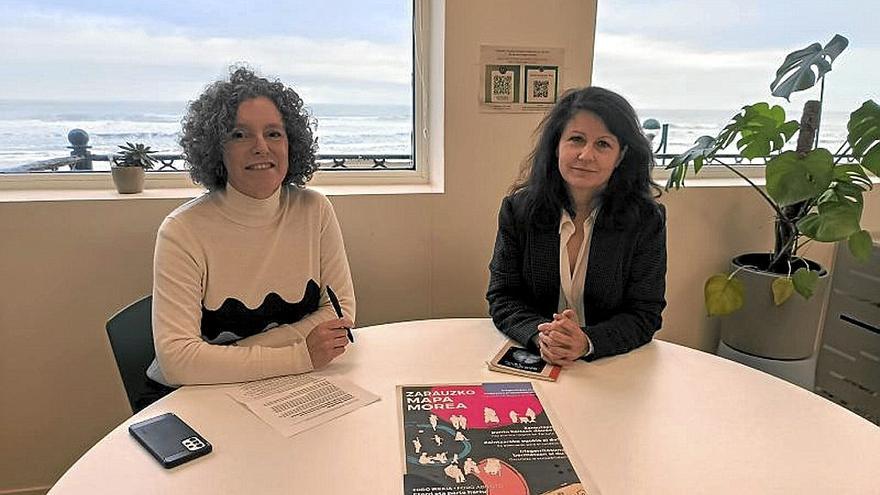 Presentación de la elaboración del ‘mapa morado’. | FOTO: ZARAUZKO UDALA