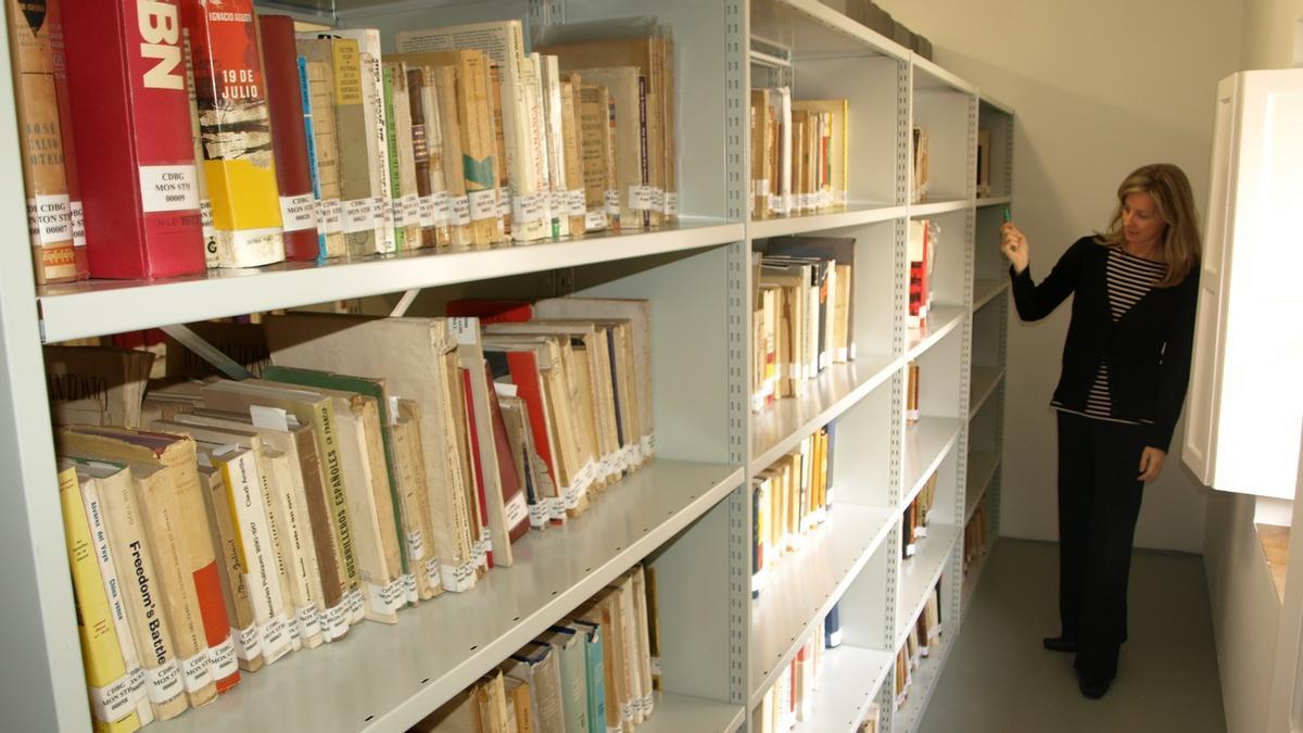 Interior del centro de documentación del bombardeo de Gernika.