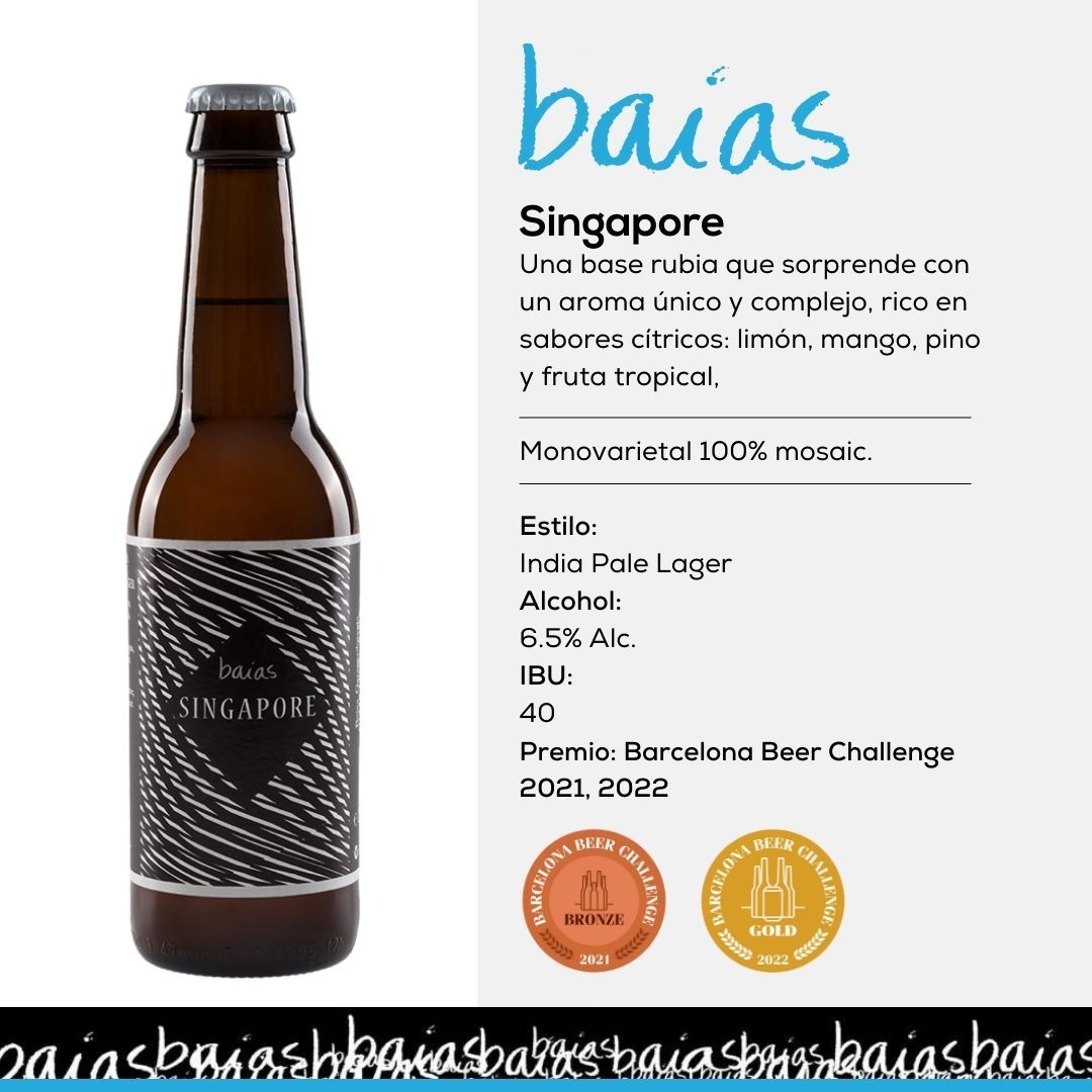 Detalles sobre la cerveza Singapore de Baias en su página web