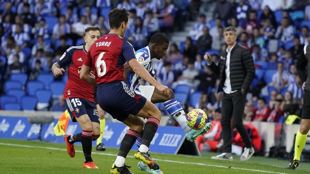 Cho, durante el partido jugado en Anoeta contra Osasuna.