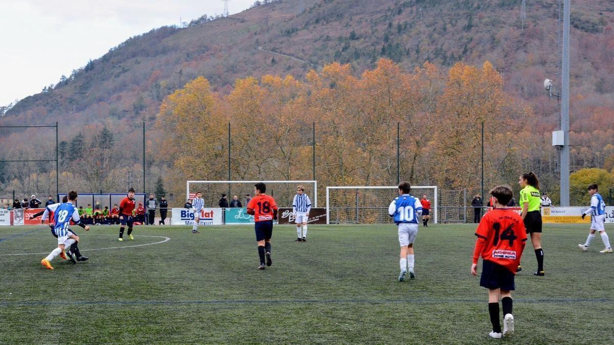 Uno de los partidos disputados en Doneztebe.