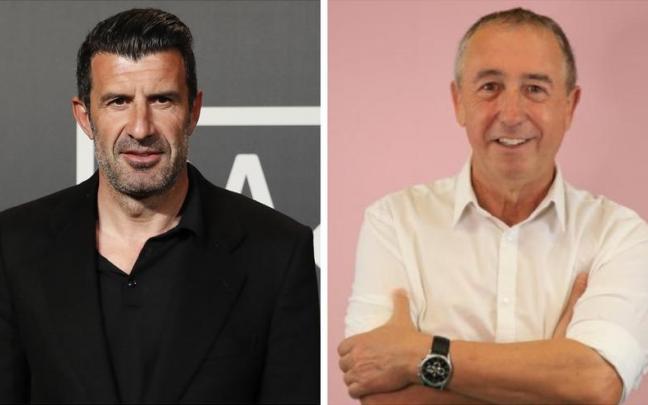 Luis Figo y Joan Baldoví. Luis Figo y Joan Baldoví.