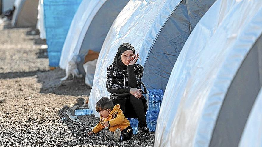 Refugios temporales en Hatay, Turquía.