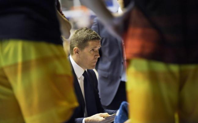 Lakovic, en un tiempo muerto del Gran Canaria