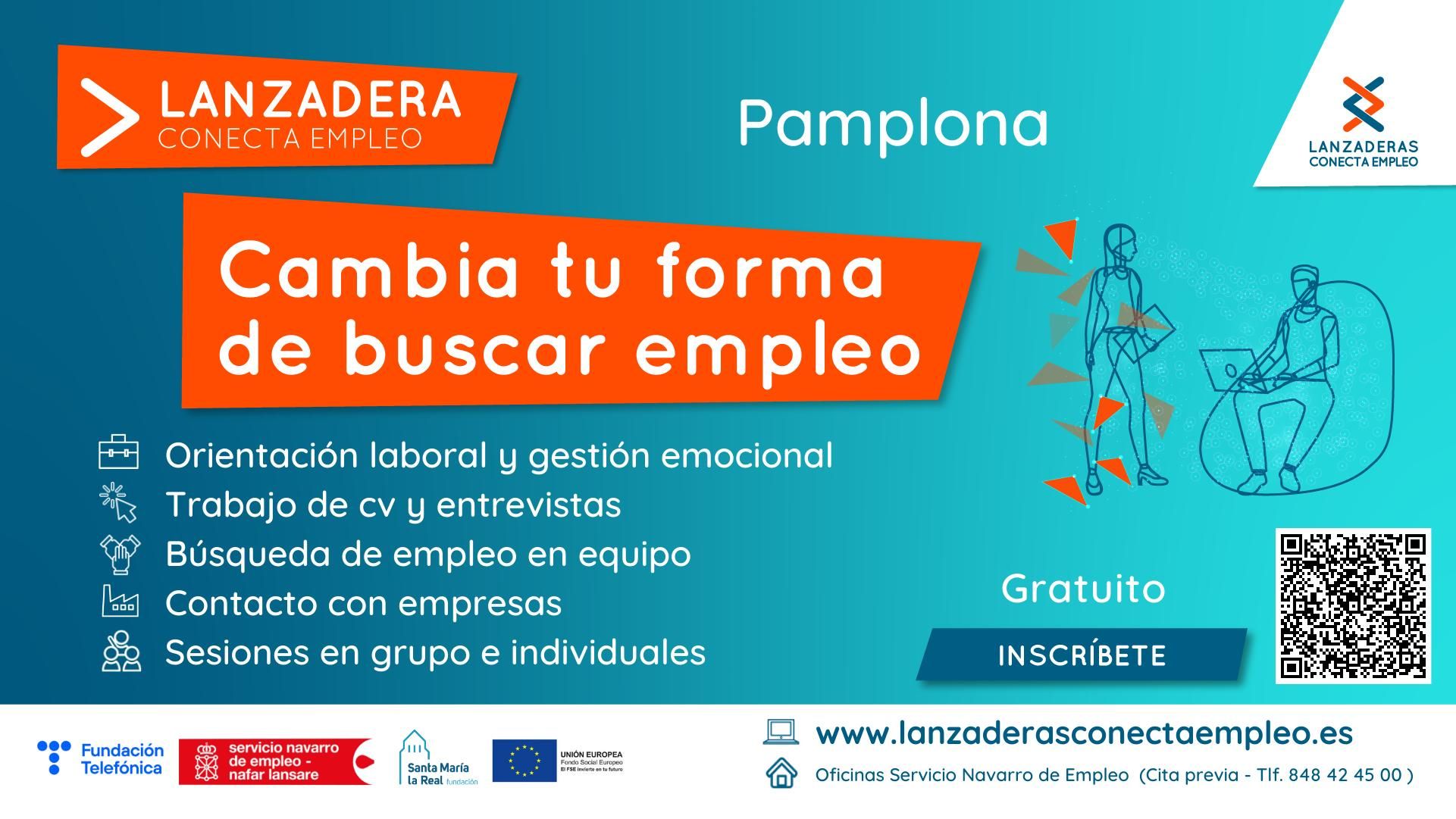 Cartel de la nueva 'Lanzadera Conecta Empleo'.