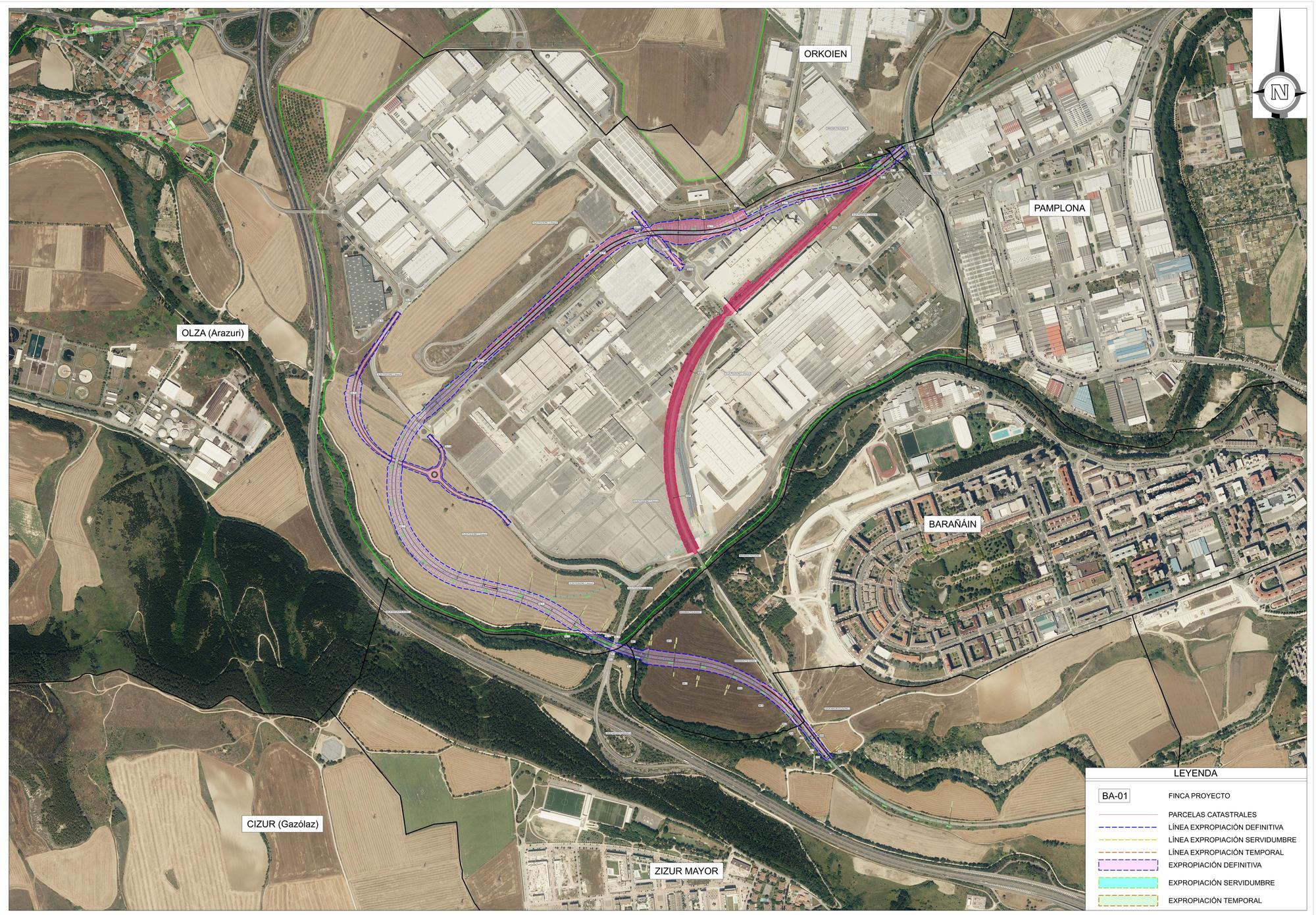 Plano de la nueva variante ferroviaria.