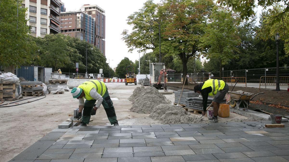 Imagen de las obras en la calle del Bosquecillo