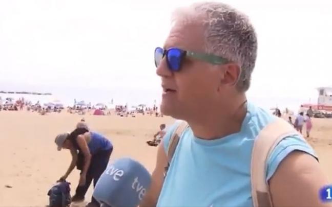 Las c&aacute;maras preguntan a un turista qu&eacute; es lo que m&aacute;s le gusta de la ciudad de Barcelona.