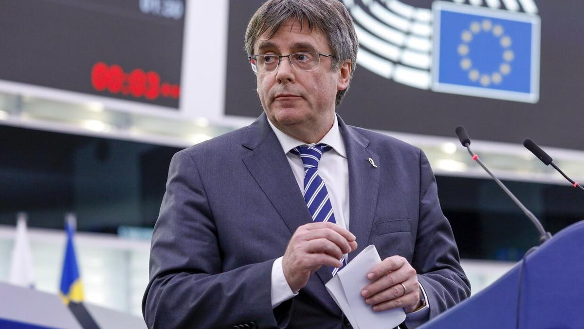 Carles Puigdemont, hace unos meses. en una sesión del Parlamento Europeo.