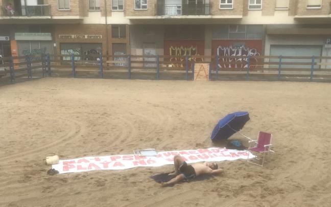 Imagen de la protesta de este sábado por la mañana.