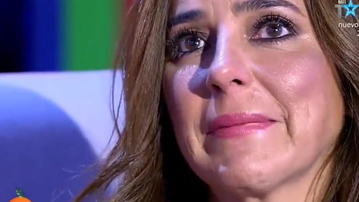 Carmen Alcayde, emocionada este martes en 'Sálvame'.