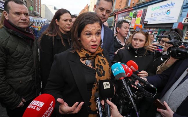 La presidenta del Sinn Féin, Mary Lou McDonald. La presidenta del Sinn Féin, Mary Lou McDonald.