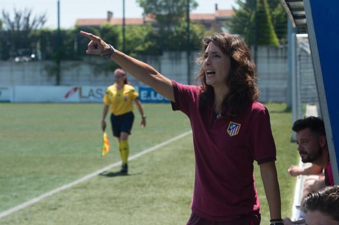 Astrain, durante un partido de 2017 con el Atlético