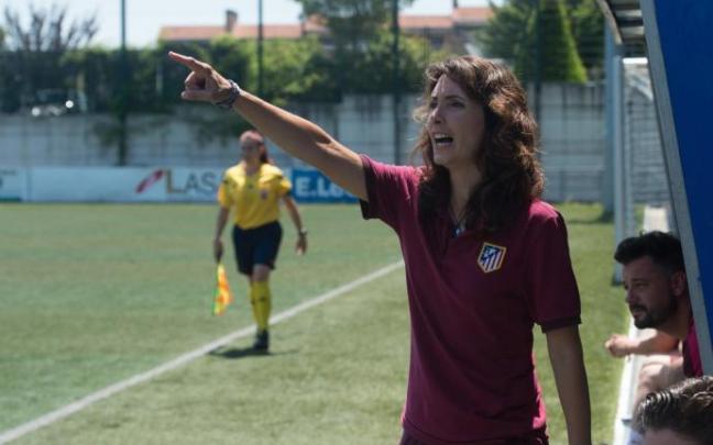 Astrain, durante un partido de 2017 con el Atlético