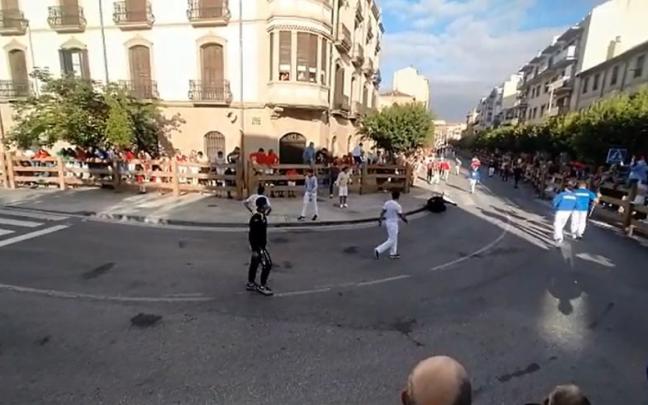 Un toro rezagado alarga el quinto encierro de Tafalla Un toro rezagado alarga el quinto encierro de Tafalla