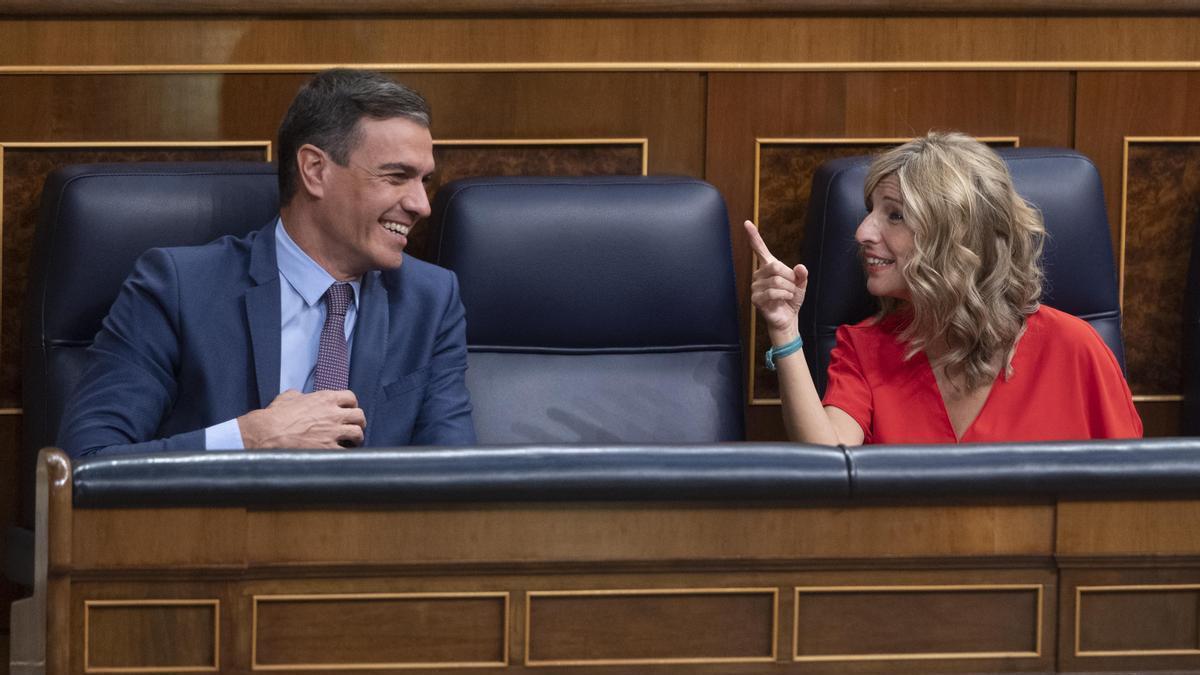 Pedro Sánchez y Yolanda Díaz escenificarán el acuerdo con una reunión este martes por la mañana.