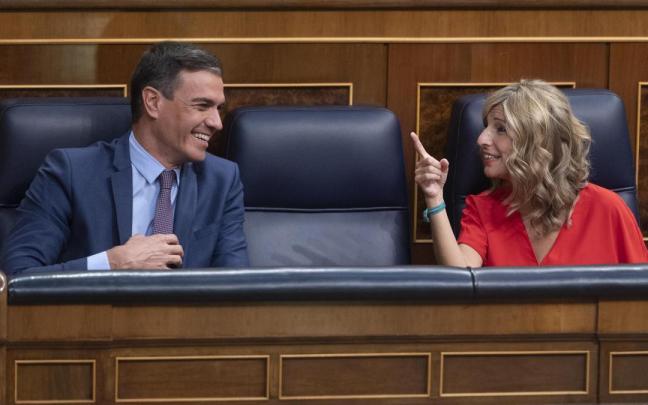 Pedro Sánchez y Yolanda Díaz escenificarán el acuerdo con una reunión este martes por la mañana.