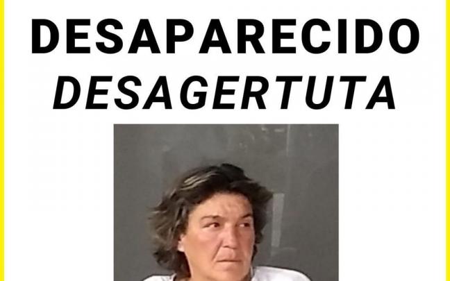 Cartel de la mujer desaparecida en Vitoria